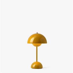 Flowerpot bordlampe VP9 Mustard opladelig